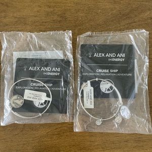 ALEX AND ANI 2017 Cruise Ship charm bracelet Raffaelian Silver, set of two.